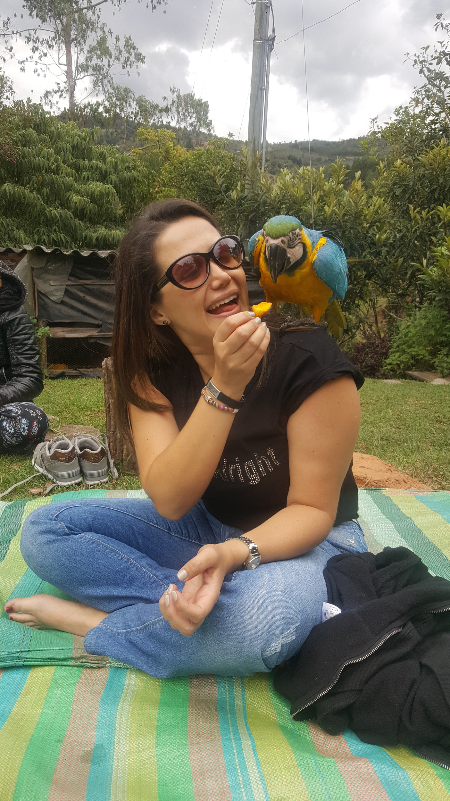 girl enjoying the ayahuasca retreat